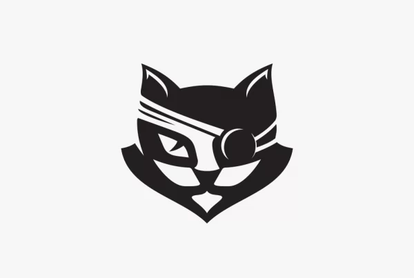 Gang of Cat Negative Space Logo by namlio