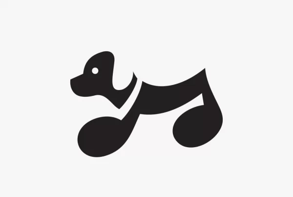 Music dog logo design created by namlio; branding agency