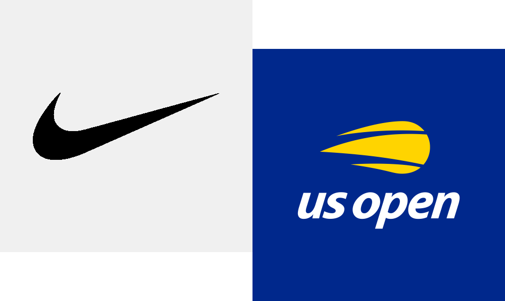 nike-and-us-open-logo-design in the 3 rules of good logo design post by namlio; branding agency